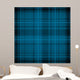 Blue Plaid Fabric Pattern Wall Decal