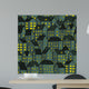 City Seamless Pattern Night Wall Decal