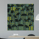 City Seamless Pattern Night Wall Decal