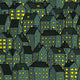 City Seamless Pattern Night Wall Decal
