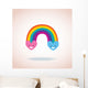 rainbow hearts Wall Mural