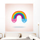 rainbow hearts Wall Mural