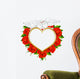 Greeting  valentines card with roses and pigeons Wall Decal