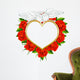 Greeting  valentines card with roses and pigeons Wall Decal