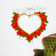 Greeting  valentines card with roses and pigeons Wall Decal
