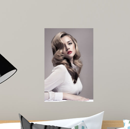 Beautiful Blonde Woman. Retro Fashion Image. 
