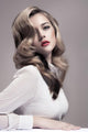 Beautiful Blonde Woman. Retro Fashion Image. 