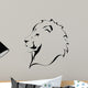 Lion head on a white background. Tattoo 