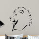 Lion head on a white background. Tattoo 