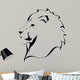 Lion head on a white background. Tattoo 