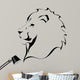Lion head on a white background. Tattoo 