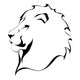 Lion head on a white background. Tattoo 