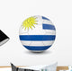 Uruguay Soccer Ball 3D Wall Decal