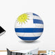 Uruguay Soccer Ball 3D Wall Decal