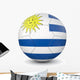 Uruguay Soccer Ball 3D Wall Decal