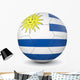 Uruguay Soccer Ball 3D Wall Decal