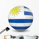 Uruguay Soccer Ball 3D Wall Decal