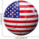 Usa Flag Soccer Ball Wall Decal