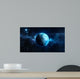 Planet Earth 3D on star background 