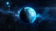Planet Earth 3D on star background 