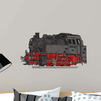 Steam Locomotive shown on a wall