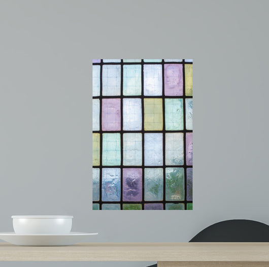 Colored Glass Window with Wall Decal