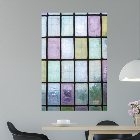 Colored Glass Window with Wall Decal