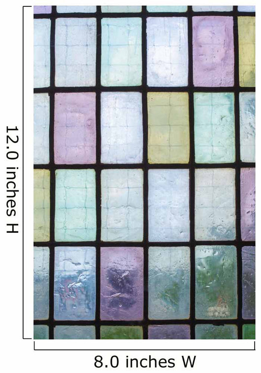 Colored Glass Window with Wall Decal