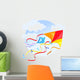 Emblem With a Kite and Clouds Wall Decal