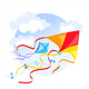 Emblem With a Kite and Clouds Wall Decal