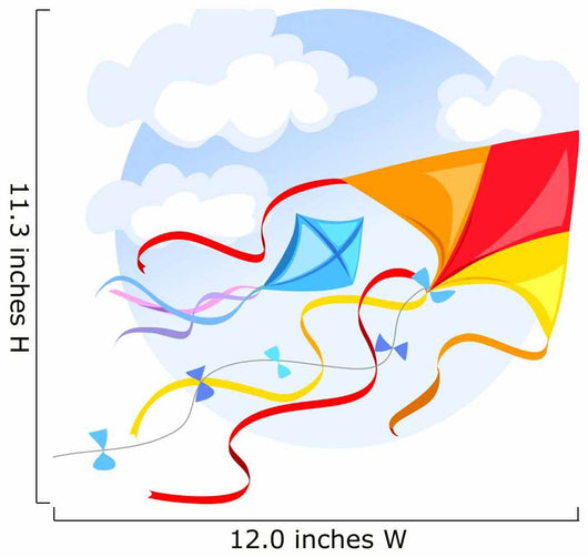 Emblem With a Kite and Clouds Wall Decal