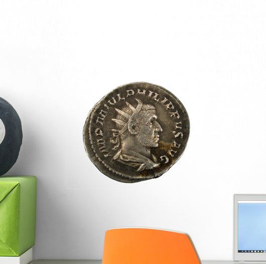 Ancient Roman Silver Coin Wall Decal
