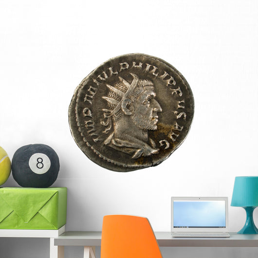 Ancient Roman Silver Coin Wall Decal