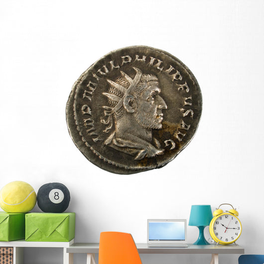 Ancient Roman Silver Coin Wall Decal