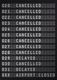 Flight information on airport during a snow storm, vector 