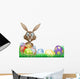 Easter bunny and eggs basket Wall Decal