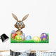 Easter bunny and eggs basket Wall Decal