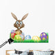 Easter bunny and eggs basket Wall Decal
