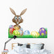 Easter bunny and eggs basket Wall Decal