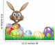 Easter bunny and eggs basket Wall Decal