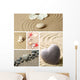 Collage of Zen Garden with Sand and Stones 