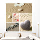 Collage of Zen Garden with Sand and Stones 