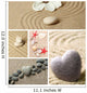 Collage of Zen Garden with Sand and Stones 
