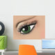 Illustration of a green female eye  Wall Mural