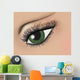 Illustration of a green female eye  Wall Mural
