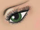 Illustration of a green female eye  Wall Mural