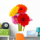 Colored Gerber Flower Wall Decal