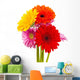 Colored Gerber Flower Wall Decal