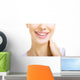 Beautiful smiling girl with retainer for teeth Wall Mural