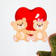 Teddy bears in love Wall Decal
